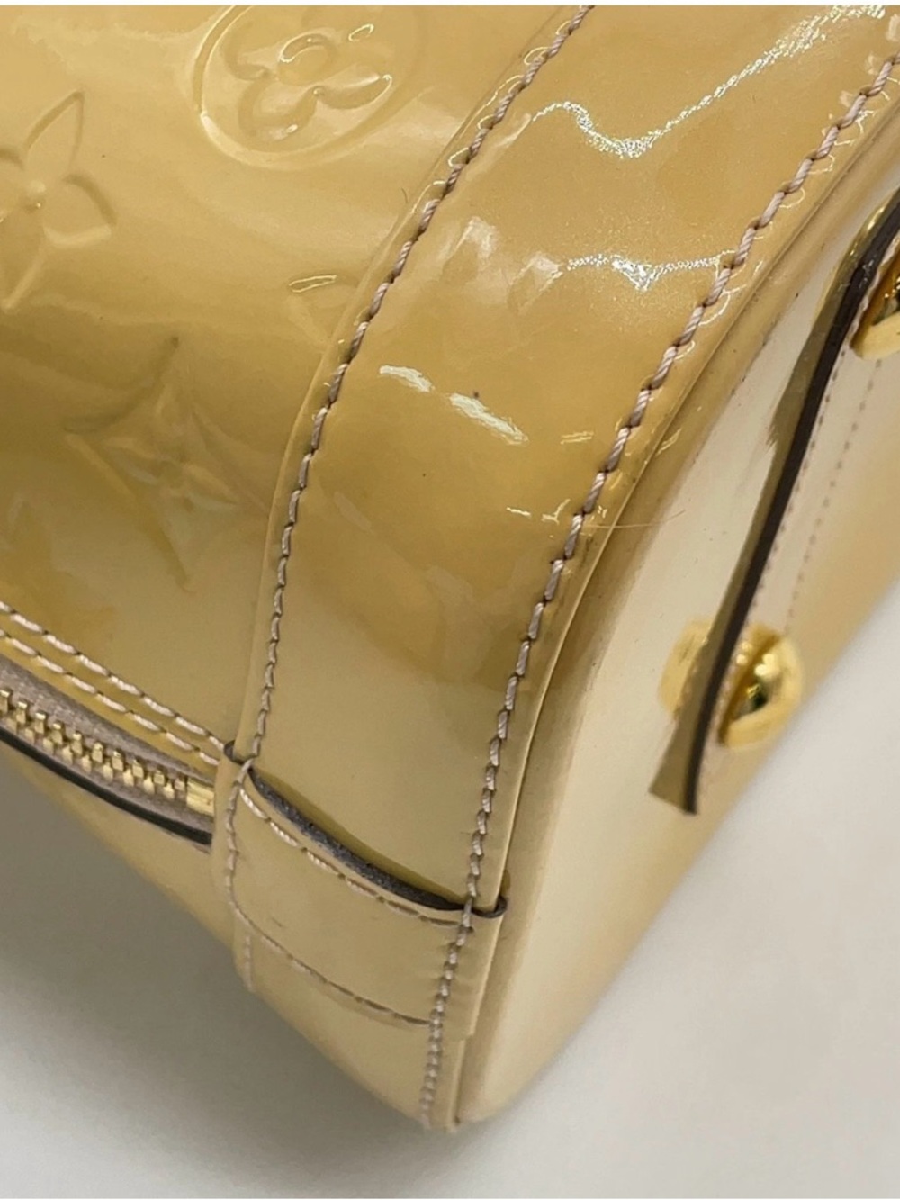 Louis Vuitton Yellow Vernis Alma Satchel - Picture 10 of 16